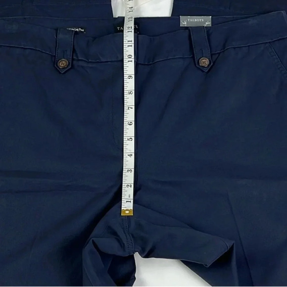 Talbots New Women’s 18WP Navy Blue Pockets Wide Leg High Waist Full Length Pant - Picture 11 of 12